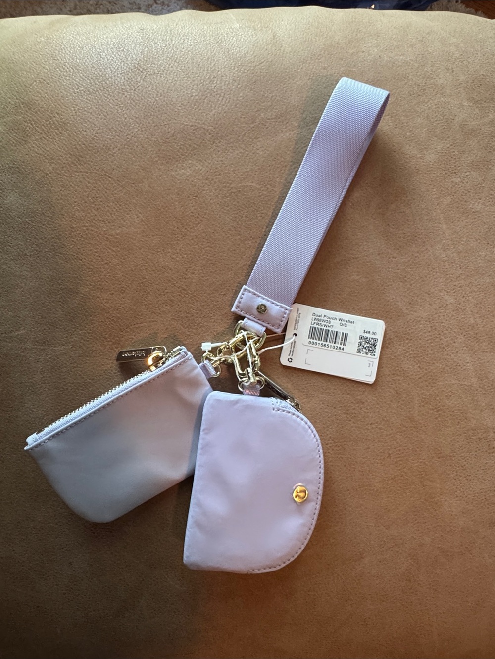 lululemon athletica dual wristlet pouch lavendar Key Holder Set